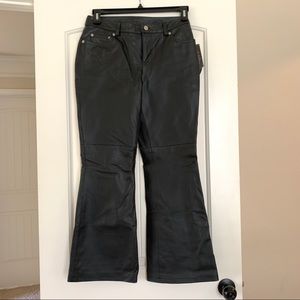 Newport News Black Leather Pants